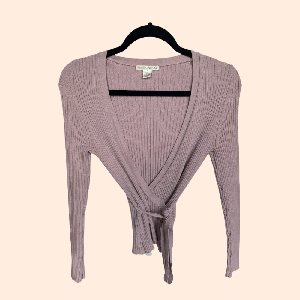 Mauve Balletcore Wrap Top